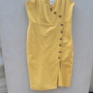 Franceacs'a  Mustard Yellow Midi Dress SZ XS